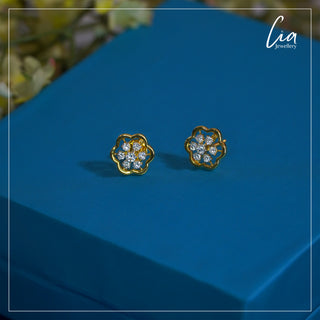 Opulent Floral Diamond Studs