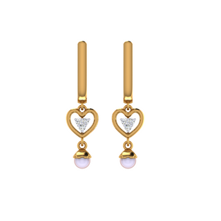 Heart's Embrace Pearl Earrings