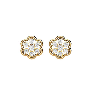 Opulent Floral Diamond Studs