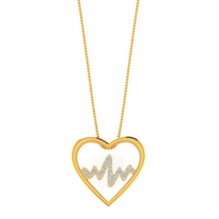 Diamond Heart Charm Necklace