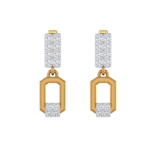 Golden Glimmer Drops Earring