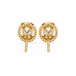 Dazzling Gold Oval Earrings