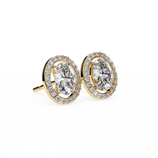 Dazzling Gold Oval Earrings