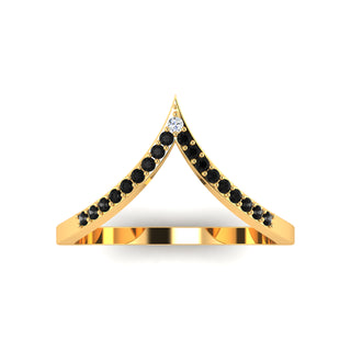 Onyx Gold Embrace Ring