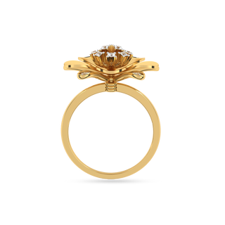 Diamond-Studded Flora Ring