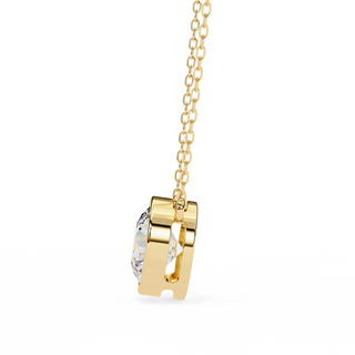 Luminous Jewel in Gold Necklace