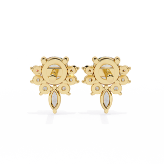 Dazzling Yellow Gold Studs