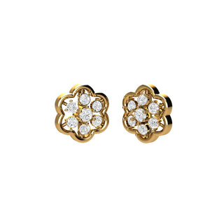 Opulent Floral Diamond Studs