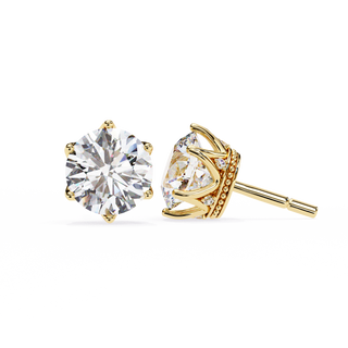 Radiant Gold Diamond Studs