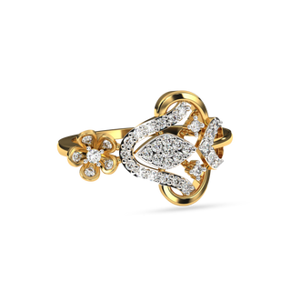 Radiant Heart in Gold Ring