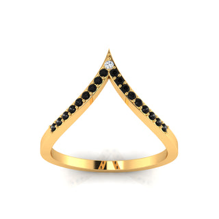 Onyx Gold Embrace Ring