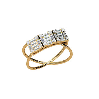 Diamond Triskele Ring