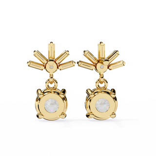 Radiant Gold Diamond Studs