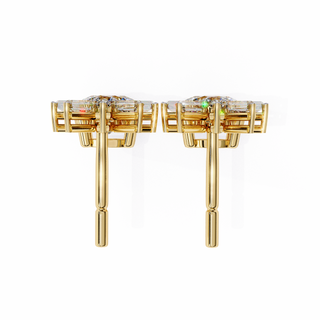 Radiant Gold Diamond Studs