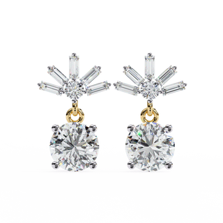 Radiant Gold Diamond Studs