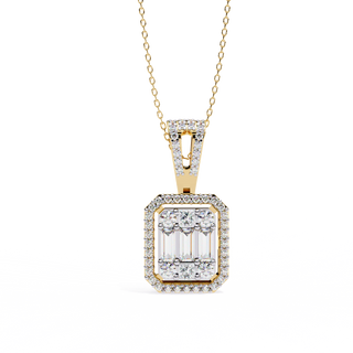 Exquisite Diamond Emblem Pendant