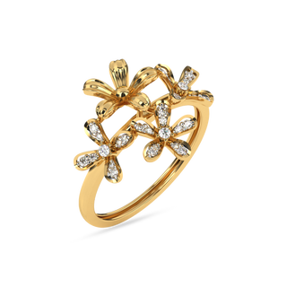 Trifloral Gold Band