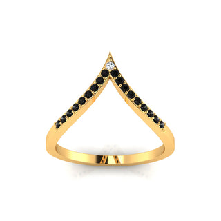Onyx Gold Embrace Ring