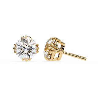 Luxe Yellow Gold Diamond Studs