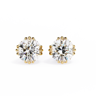 Luxe Yellow Gold Diamond Studs