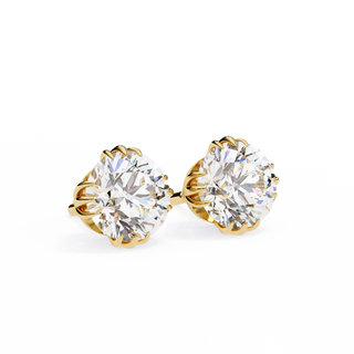 Luxe Yellow Gold Diamond Studs