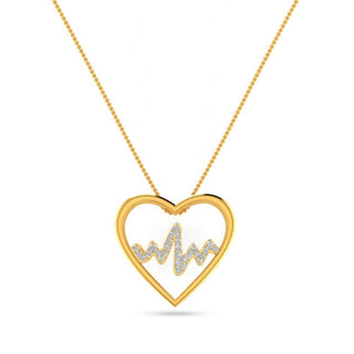 Diamond Heart Charm Necklace