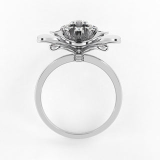 Diamond-Studded Flora Ring