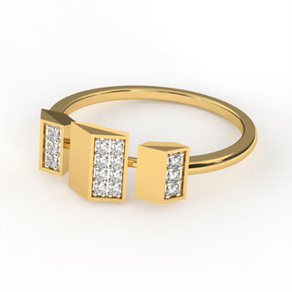 Tri-Glint Gold Ring