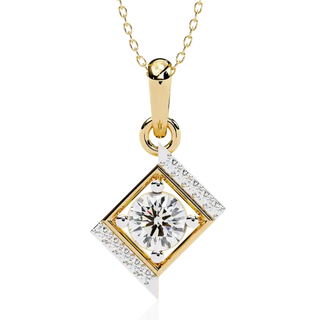 Dazzling Gold Square Pendant