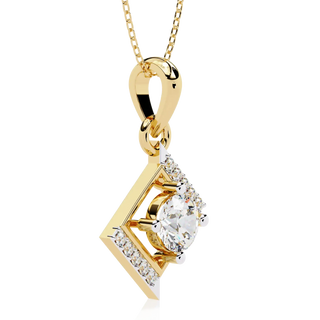 Dazzling Gold Square Pendant