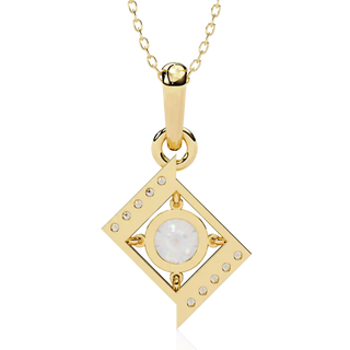 Dazzling Gold Square Pendant