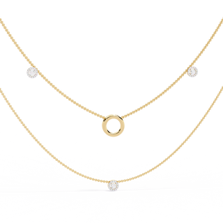 Trio Charm Gold Necklace