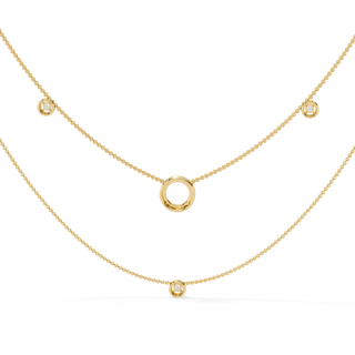 Trio Charm Gold Necklace