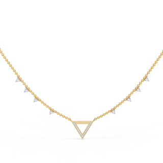 Diamond Triangular Elegance Necklace