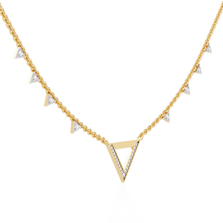 Diamond Triangular Elegance Necklace