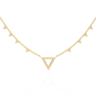 Diamond Triangular Elegance Necklace