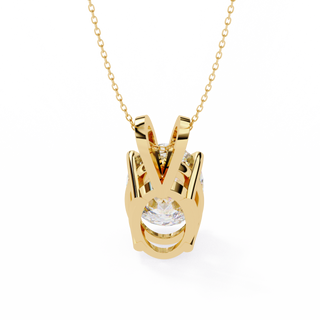 Golden Halo Diamond Pendant