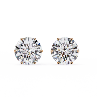 Chic Yellow Gold Diamond Studs