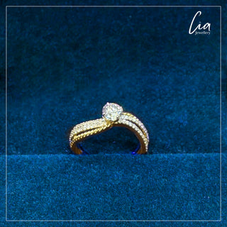 Radiant Aureate Diamond Ring