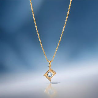 Dazzling Gold Square Pendant